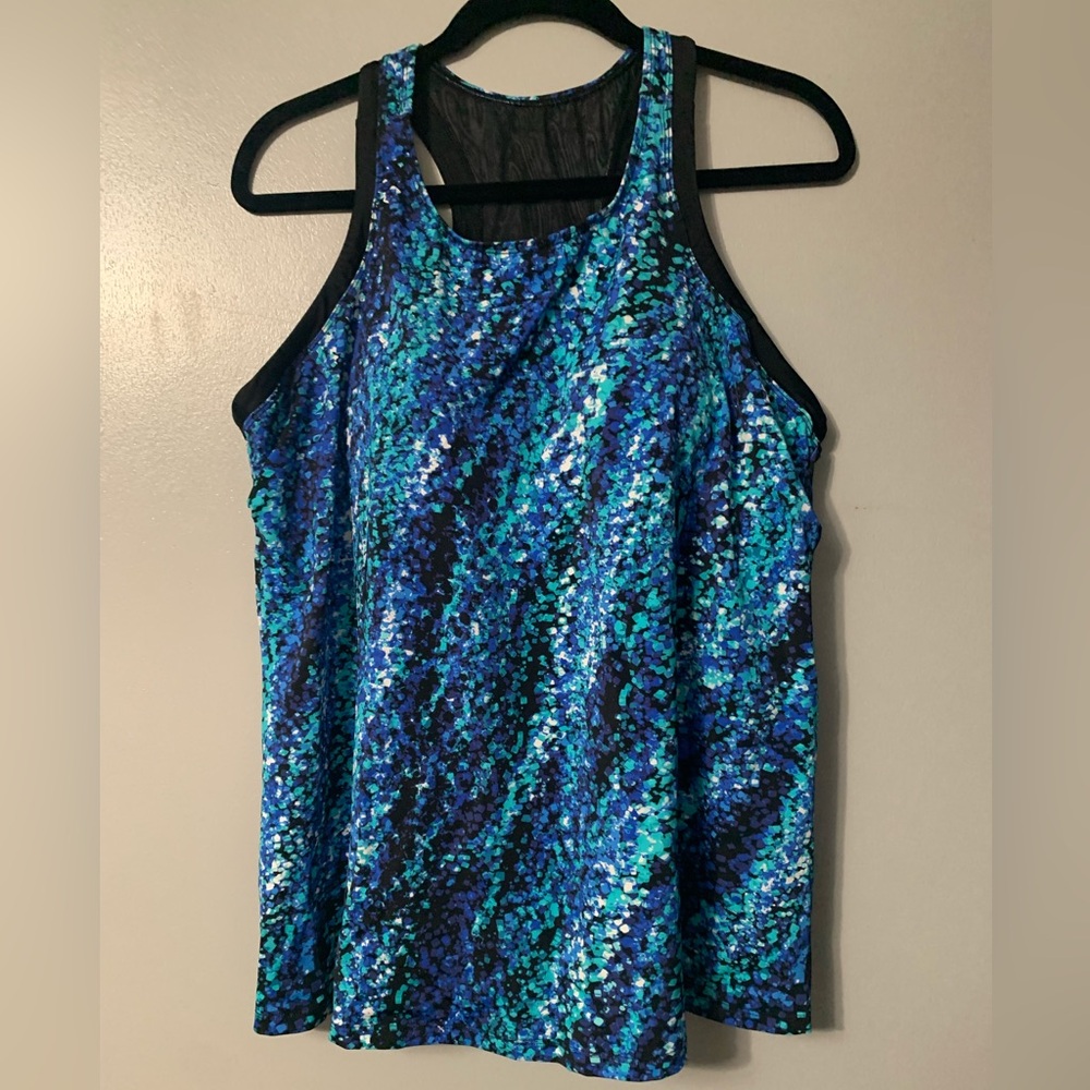 Swim365 Sparkling Blue/aqua Tankini Swim Top